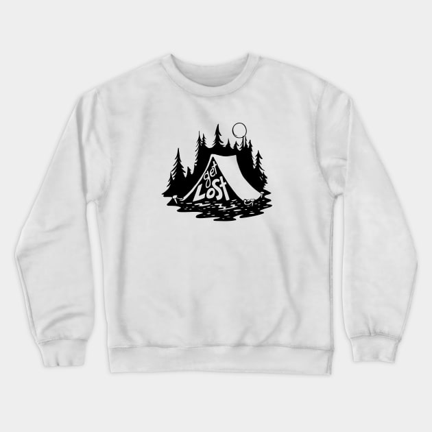 Get Lost Crewneck Sweatshirt by RebekahLynneDesign